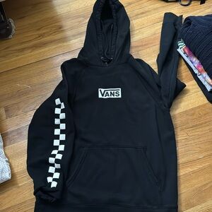 Vans Black checkered sleeve hoodie